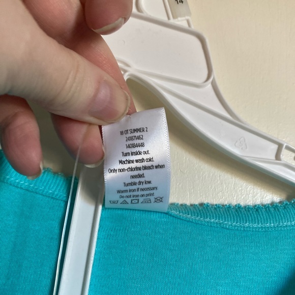 🌸Gymboree New 2pc Turquoise Short Sleeve Shirt & White Shorts Pj Set #IB - Picture 3 of 7